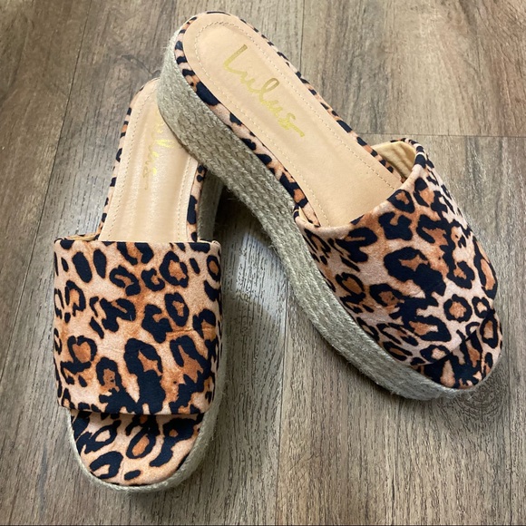 Lulu’s Leopard Print Espadrille Platforms - Picture 5 of 10